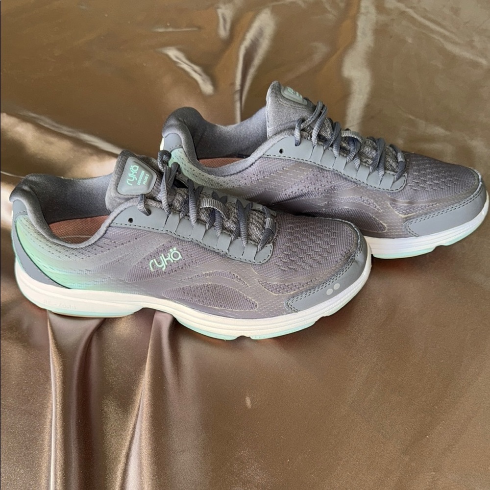 Ryka Devotion Plus 2 Walking Gray Mint Peach Sneakers Size 8 - Picture 4 of 15